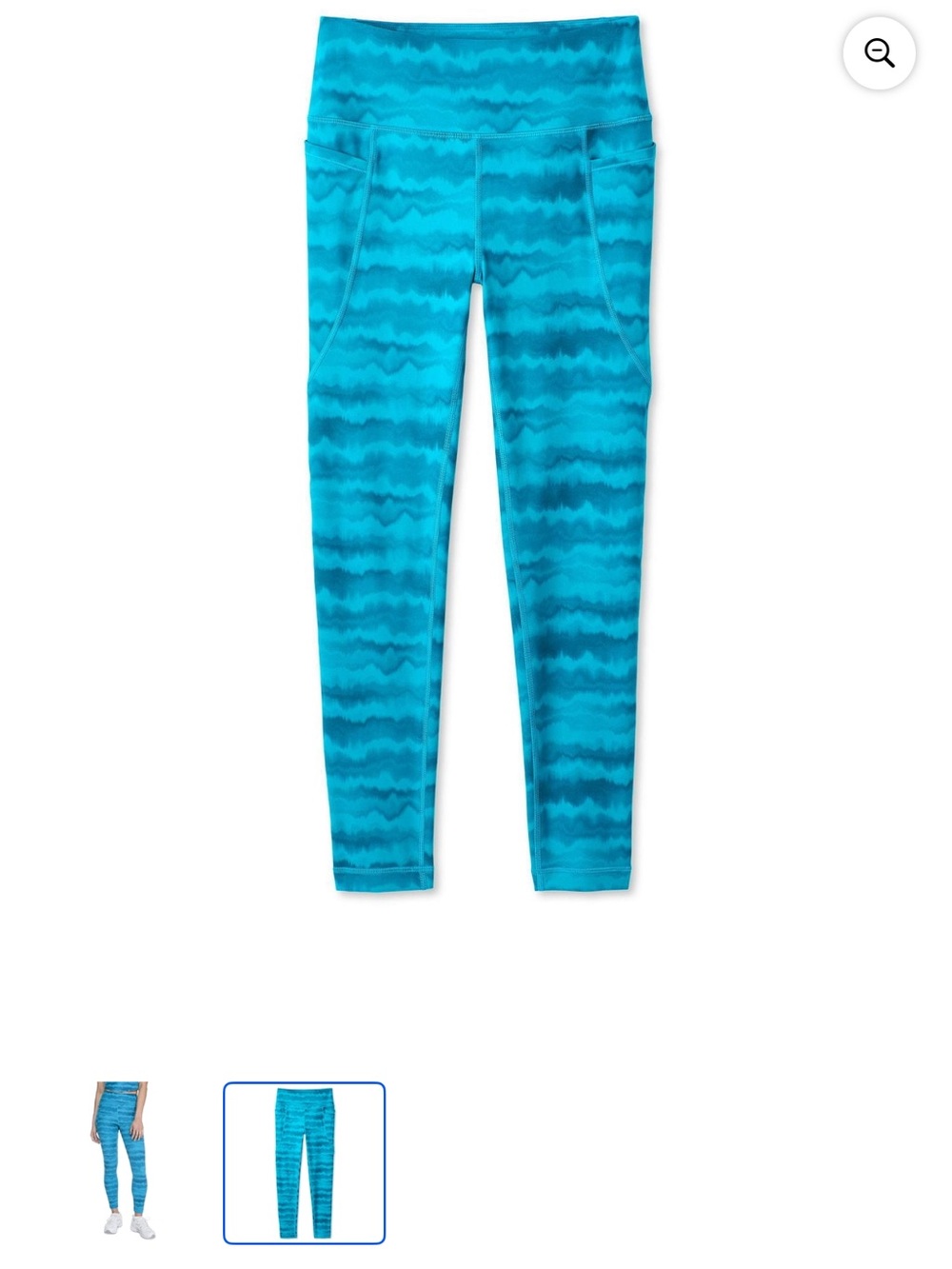 Athletic Works Women’s High Rise Leggings Blue Pattern Size Medium NWT
